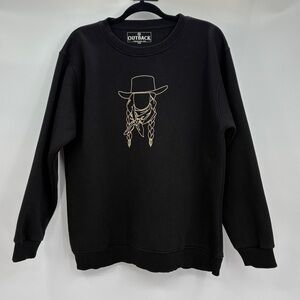 Outback Trading Co Women’s Sweatshirt Top Cowgirl Western Rodeo Black Large
